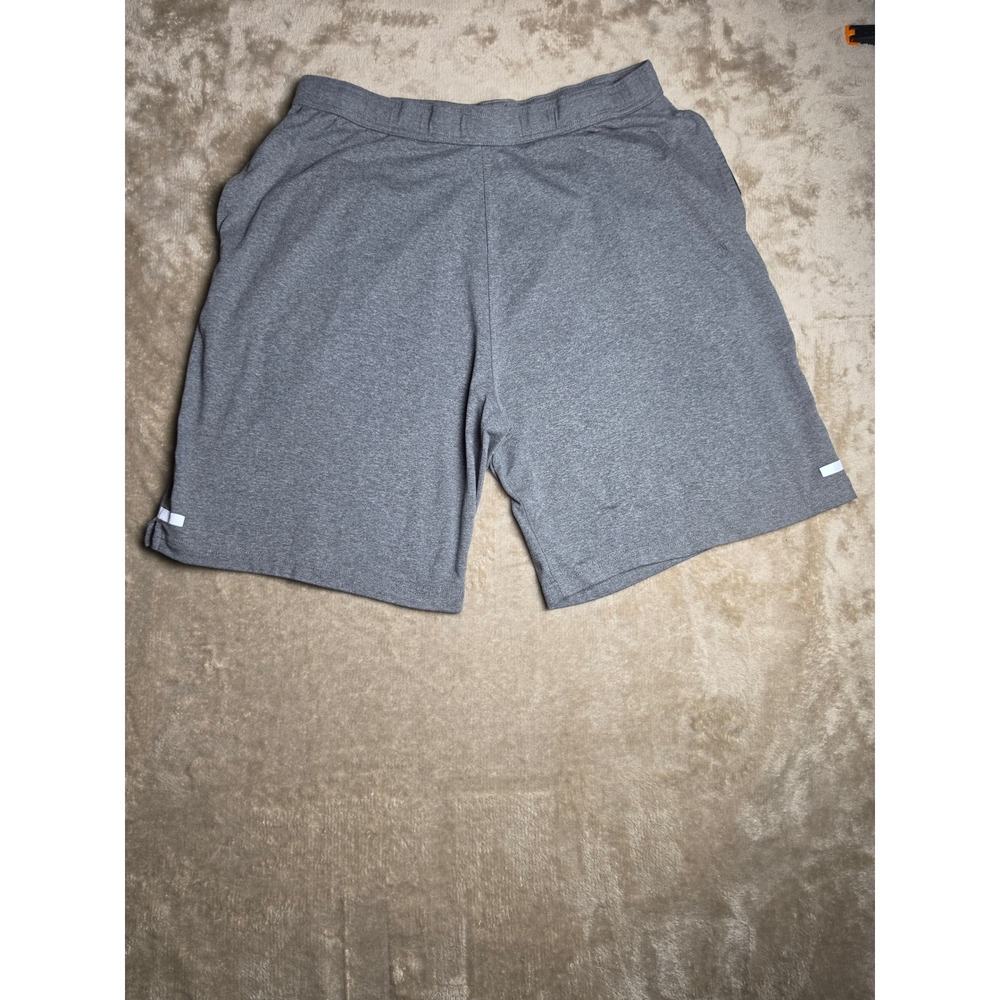 Balance Collection Mens Athletic Shorts Gray Heather Gym Workout Training Large